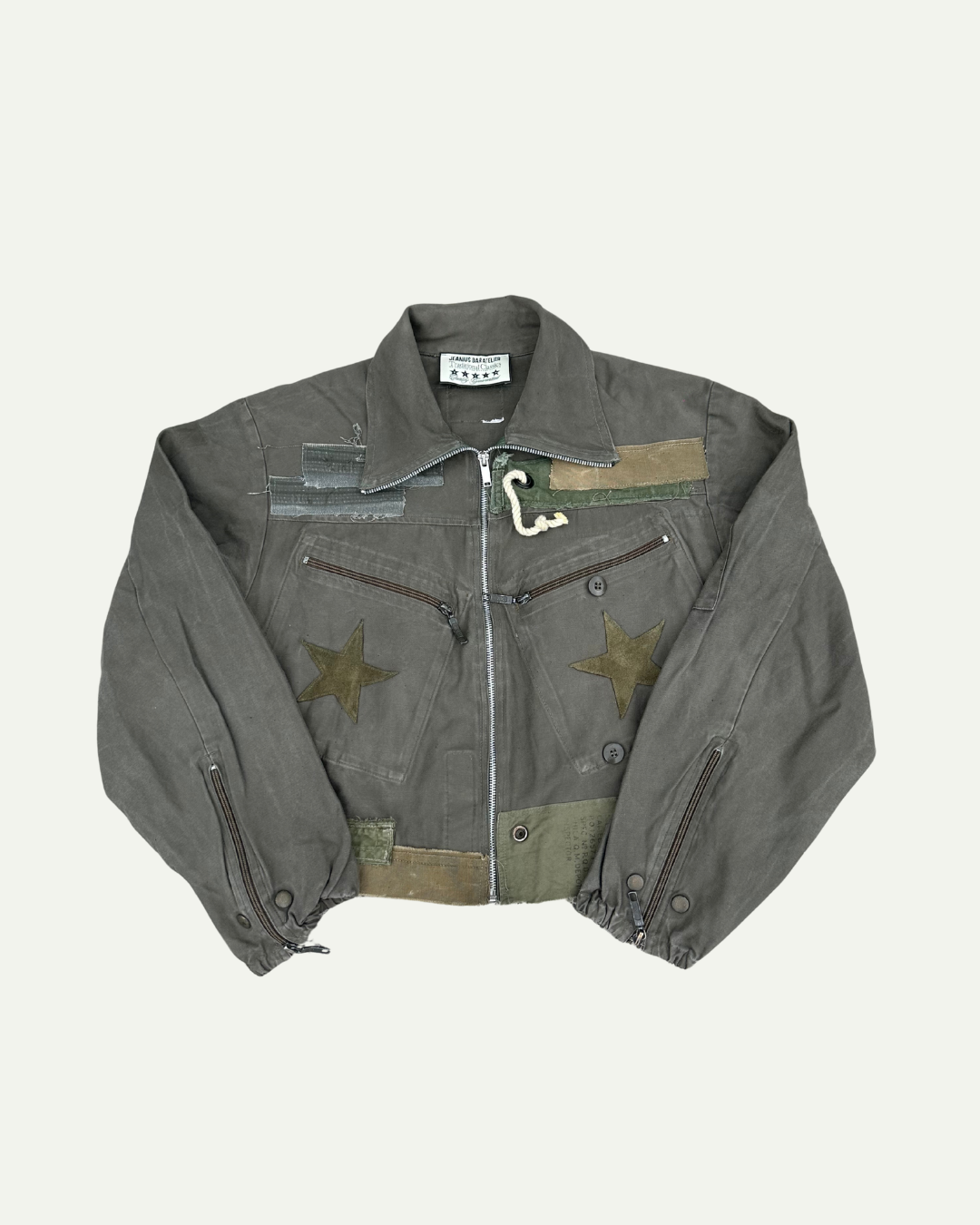 MILITIA PATCHWORK CROPPED JACKET - 004