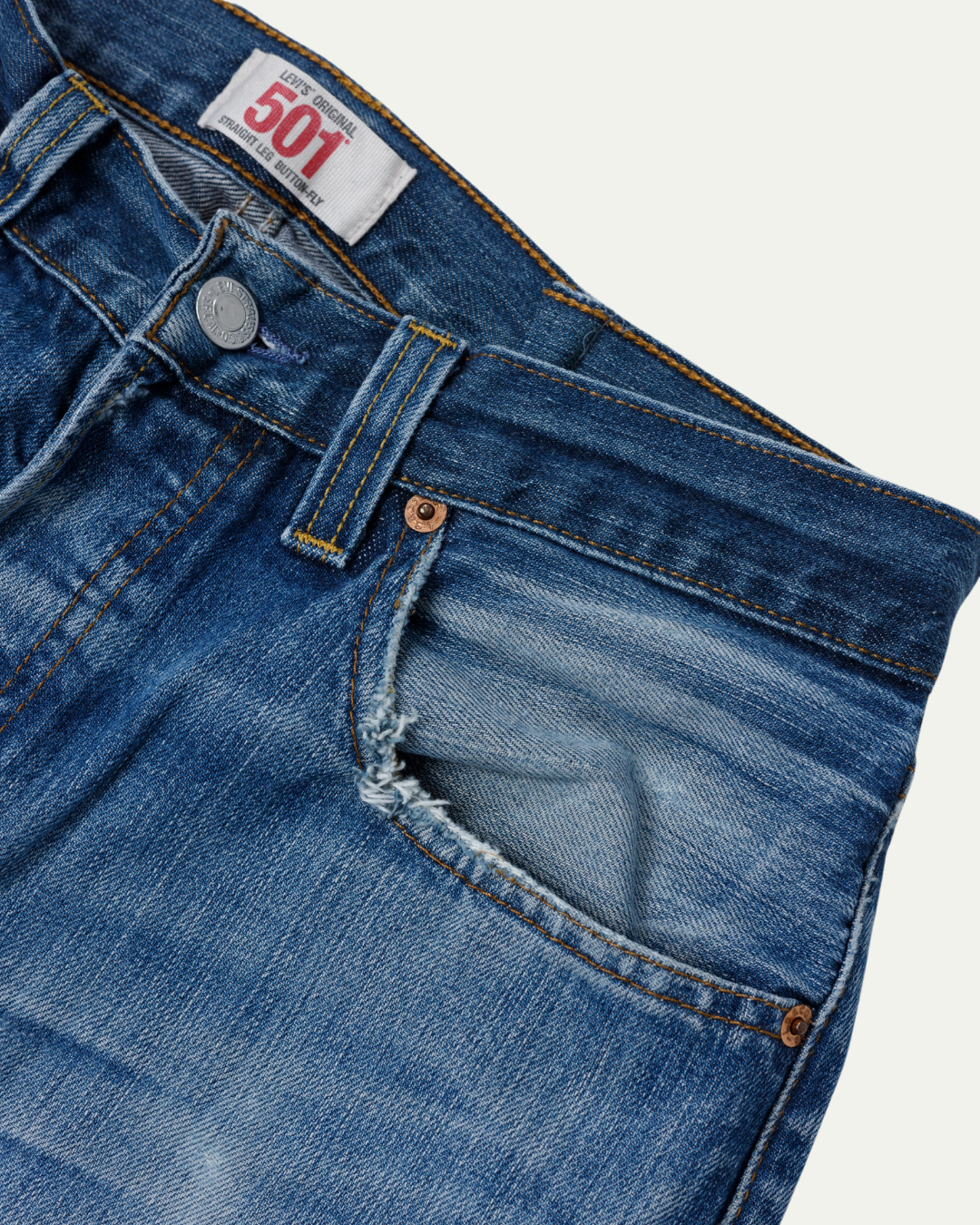 WHISKER FADE ARCH DENIM W29/L31