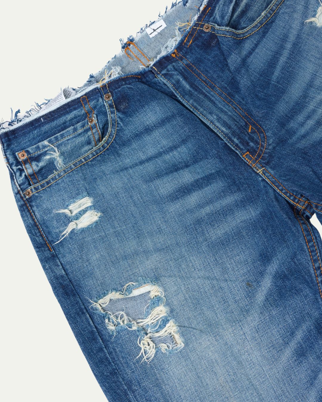 INDIGO NO-WAIST ARCH DENIM W33/L33