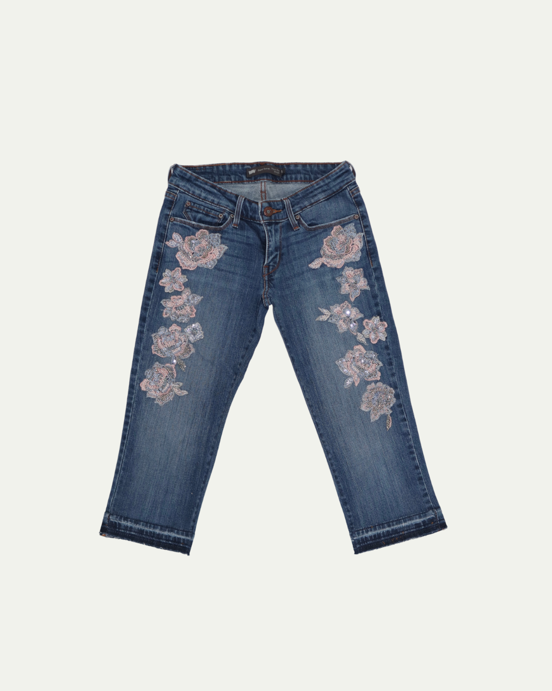 Indigo Pink Diamante Capri W28
