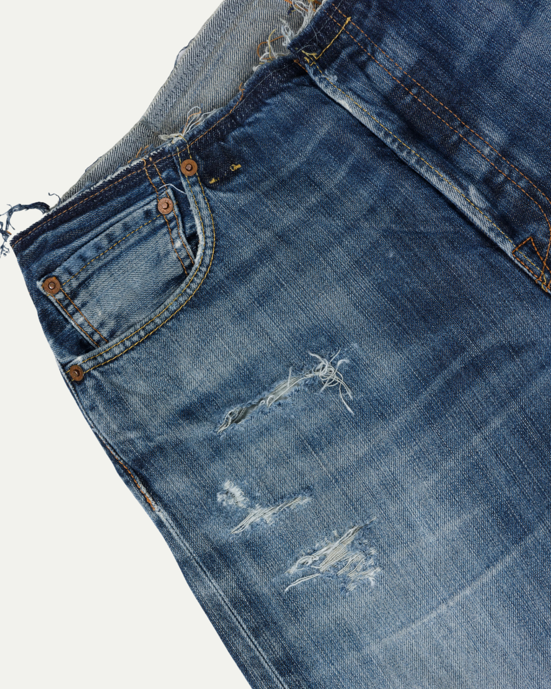 INDIGO NO-WAIST TRASHER W33/L34