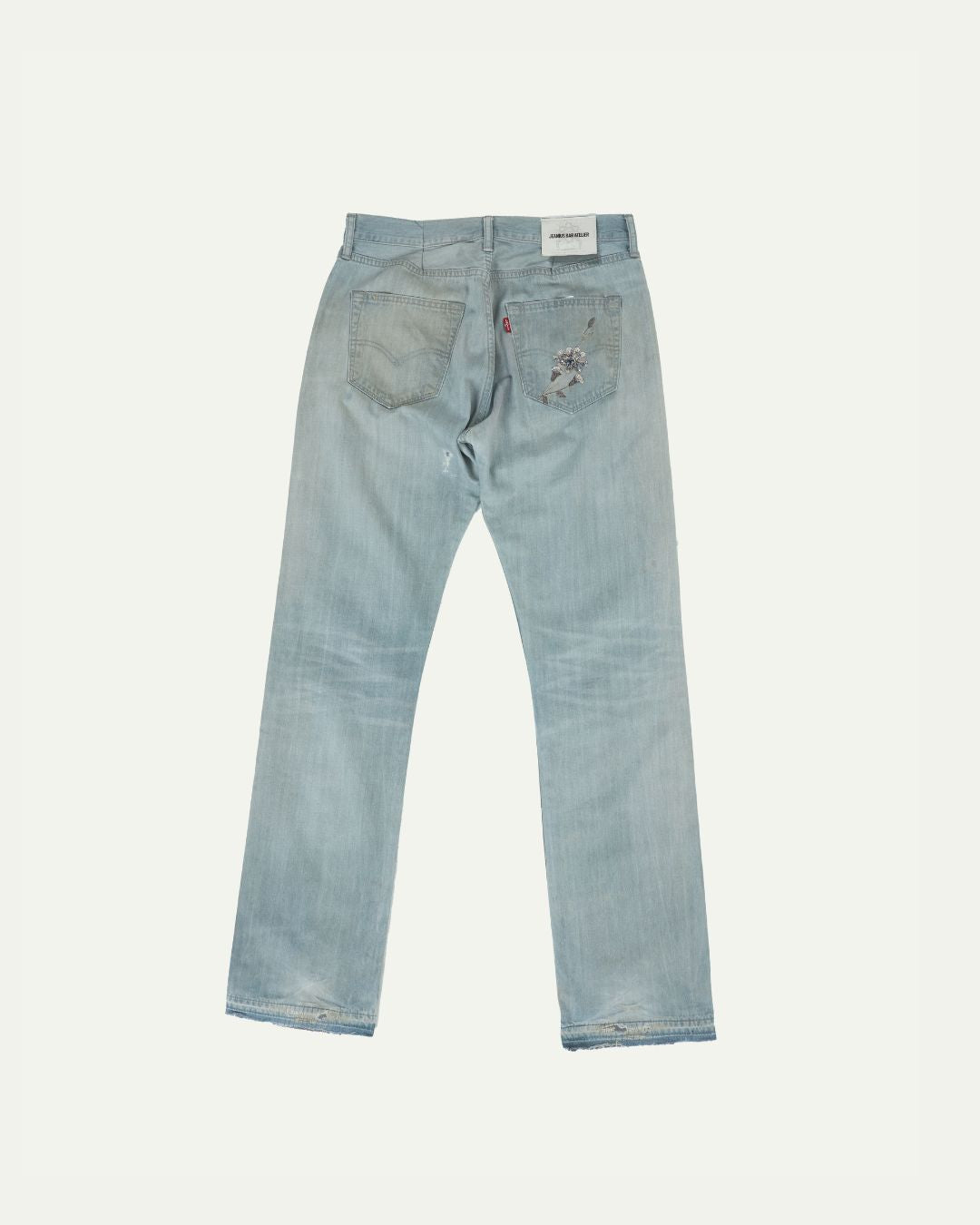 Washed Blue Diamanté Jean W32