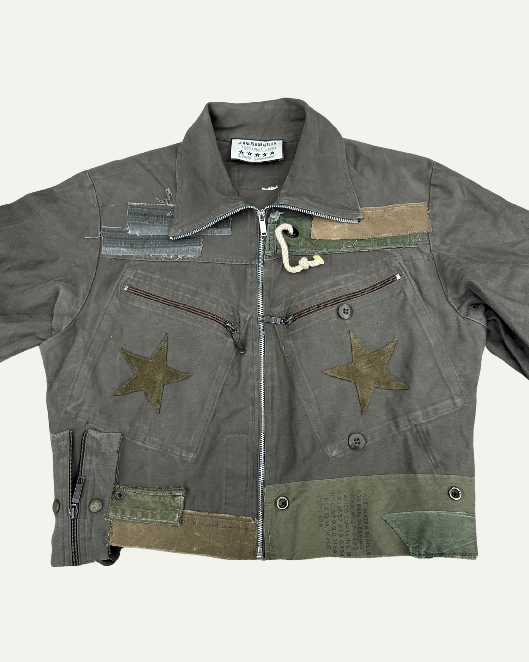 MILITIA PATCHWORK CROPPED JACKET - 004