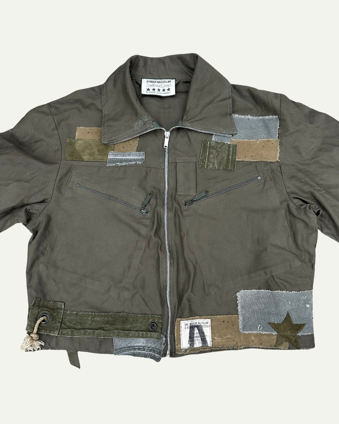 MILITIA PATCHWORK CROPPED JACKET - 003