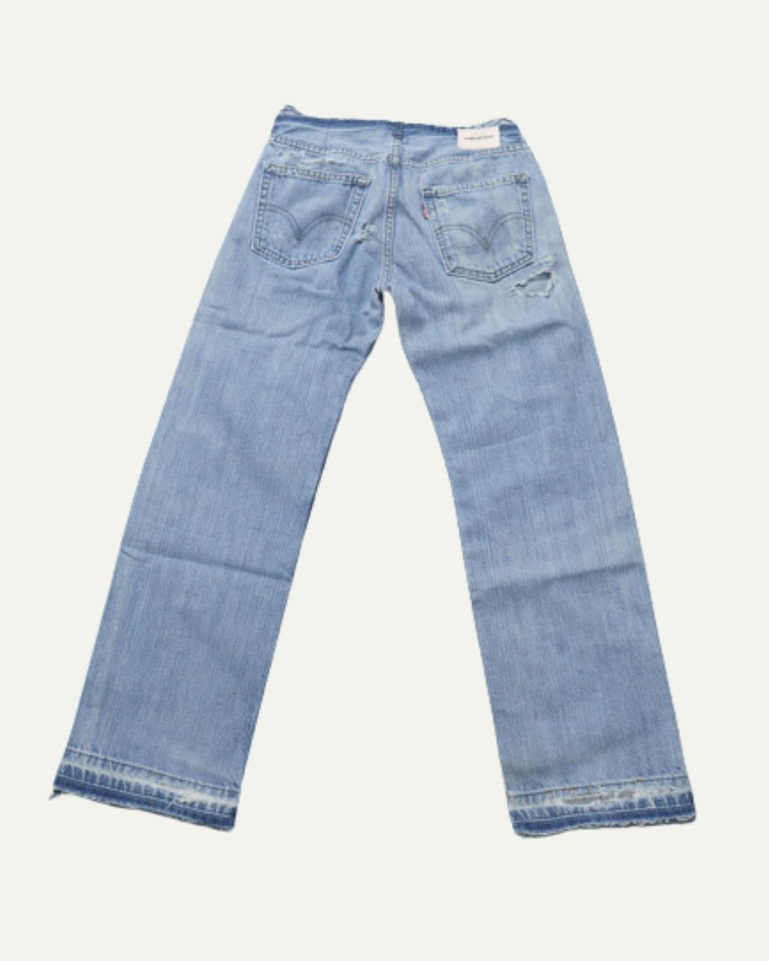 NO-WAIST DISTRESSED DENIM W27 / L29