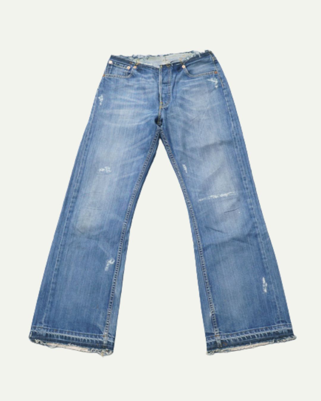 NO-WAIST PATCHED ARCH DENIM W28 / L31