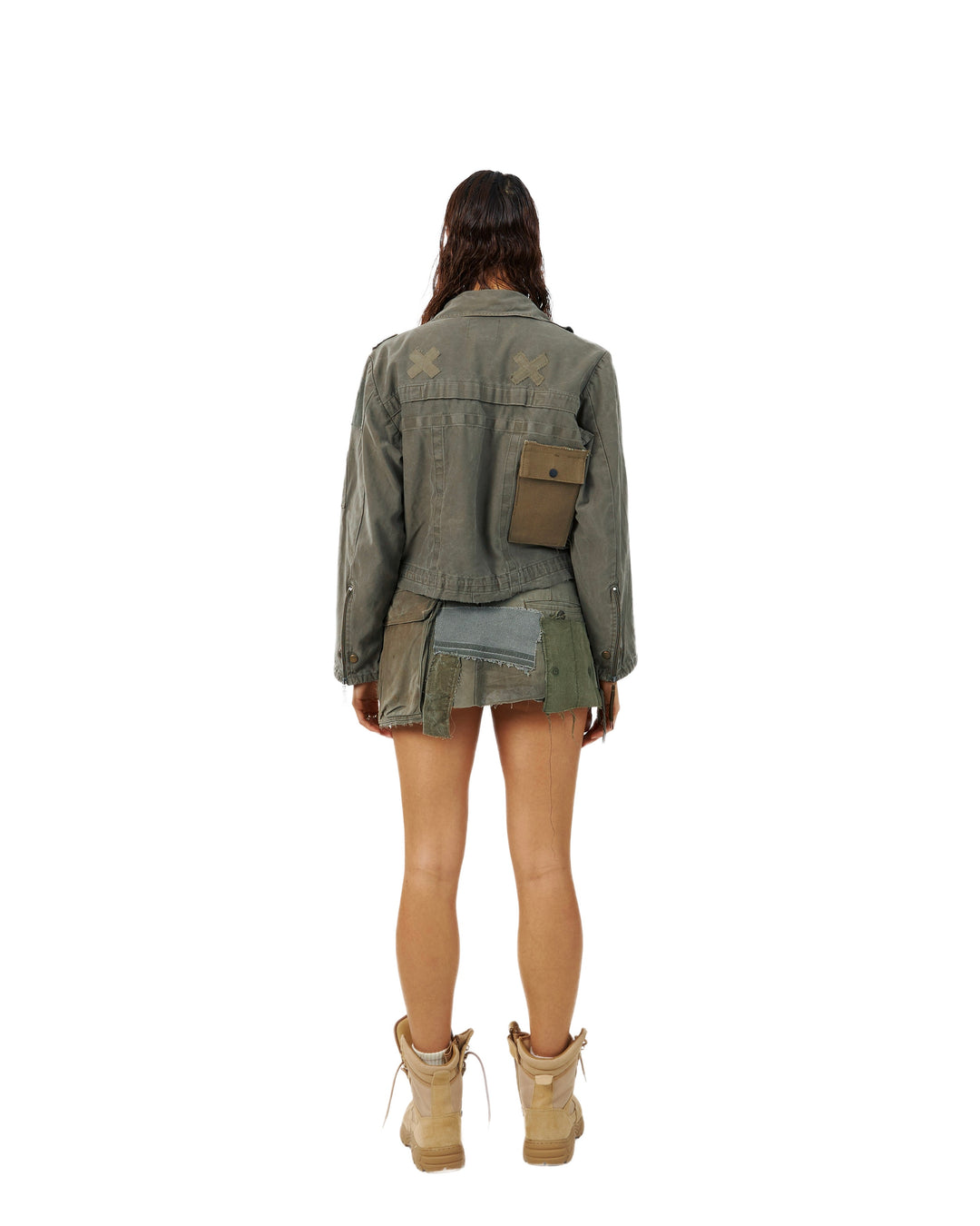 MILITIA PATCHWORK CROP JACKET 001