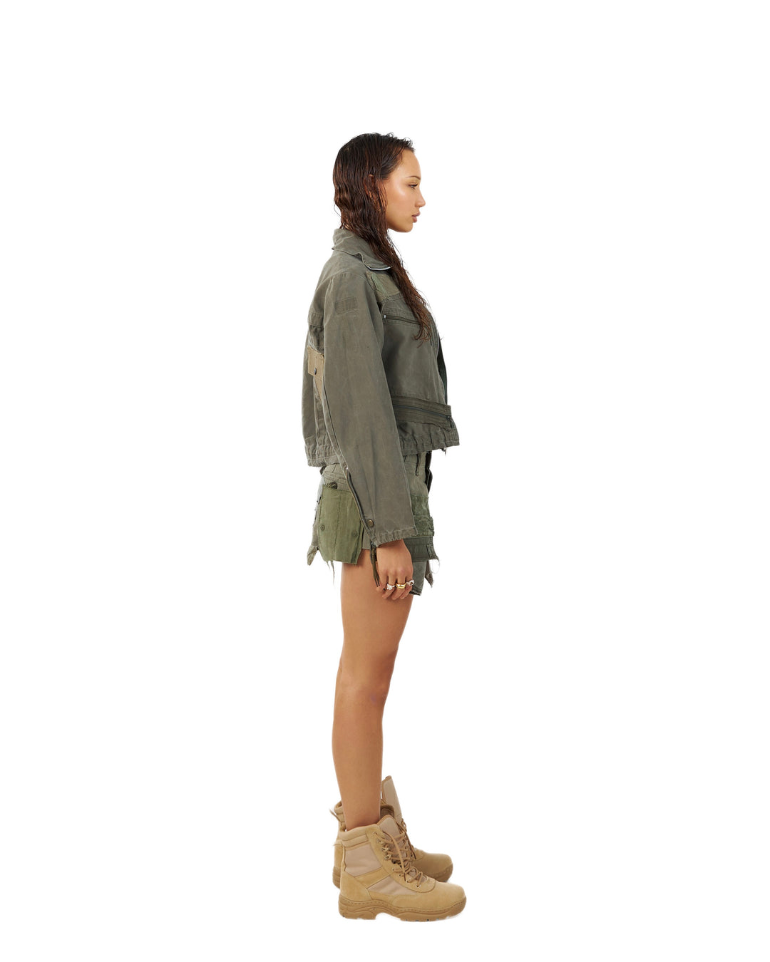 MILITIA PATCHWORK CROP JACKET 001