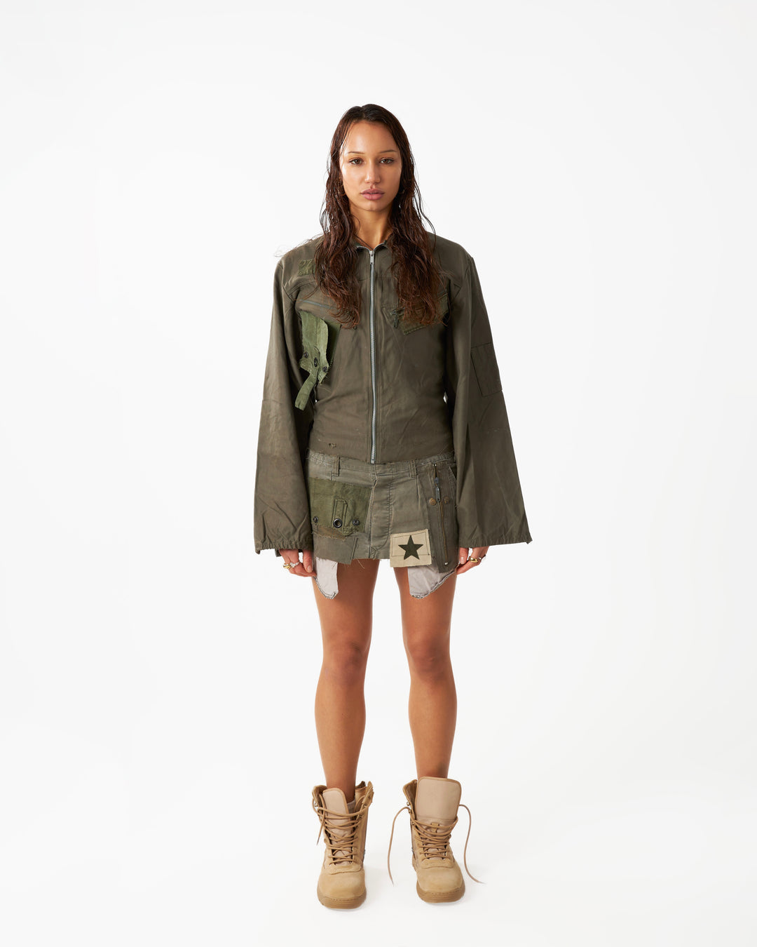 MILITIA PATCHWORK FITTED JACKET 004