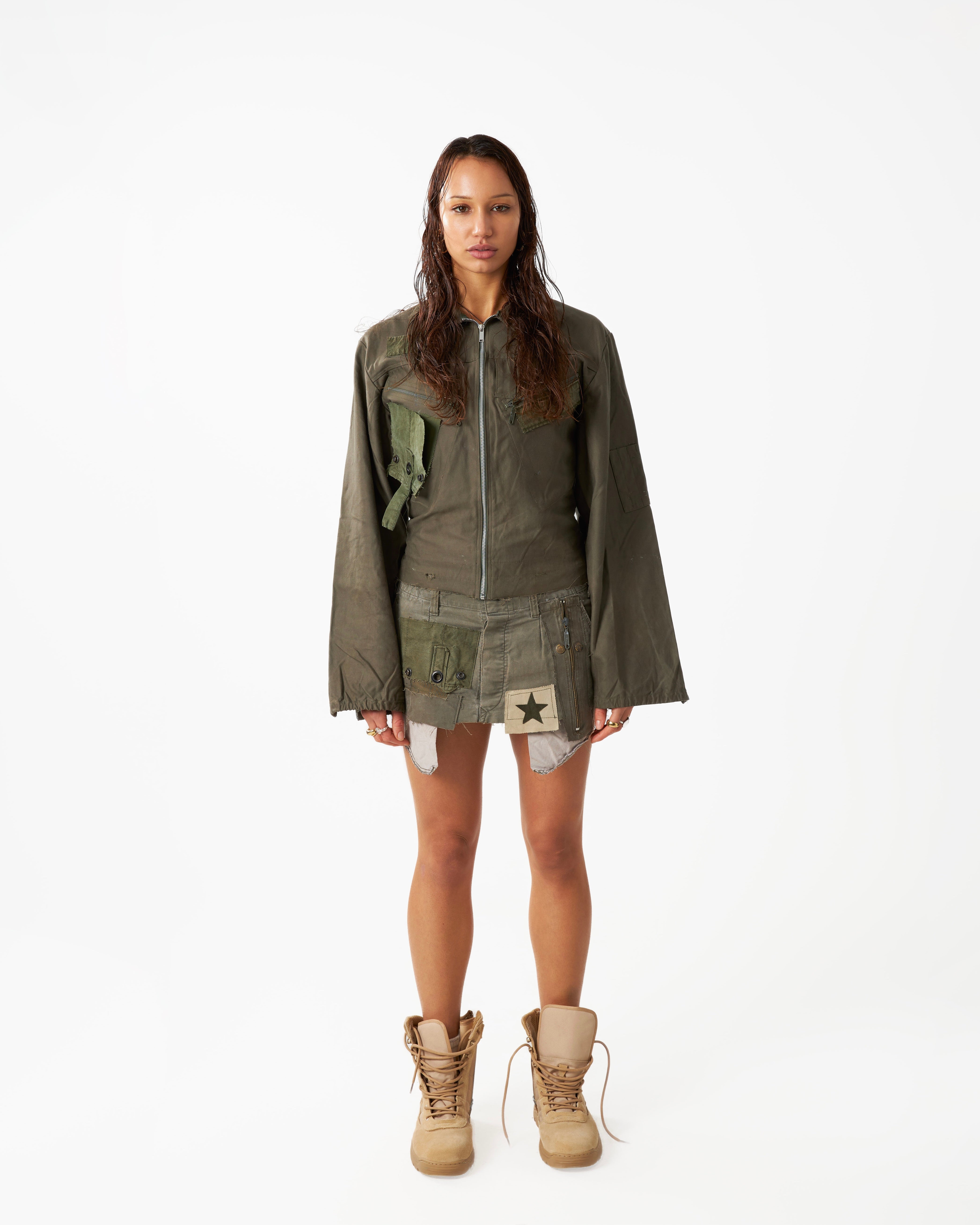 MILITIA PATCHWORK FITTED JACKET 004