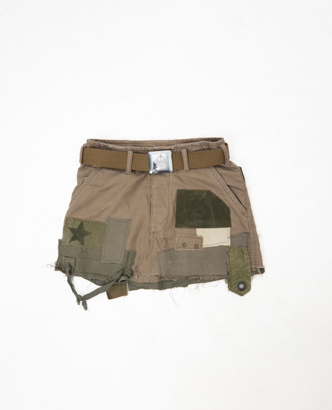 MILITIA PATCHWORK MINI SKIRT 004