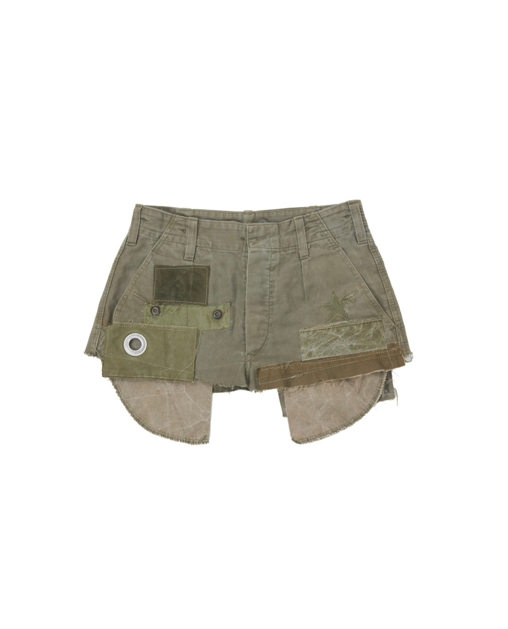MILITIA PATCHWORK MINI SKIRT 005