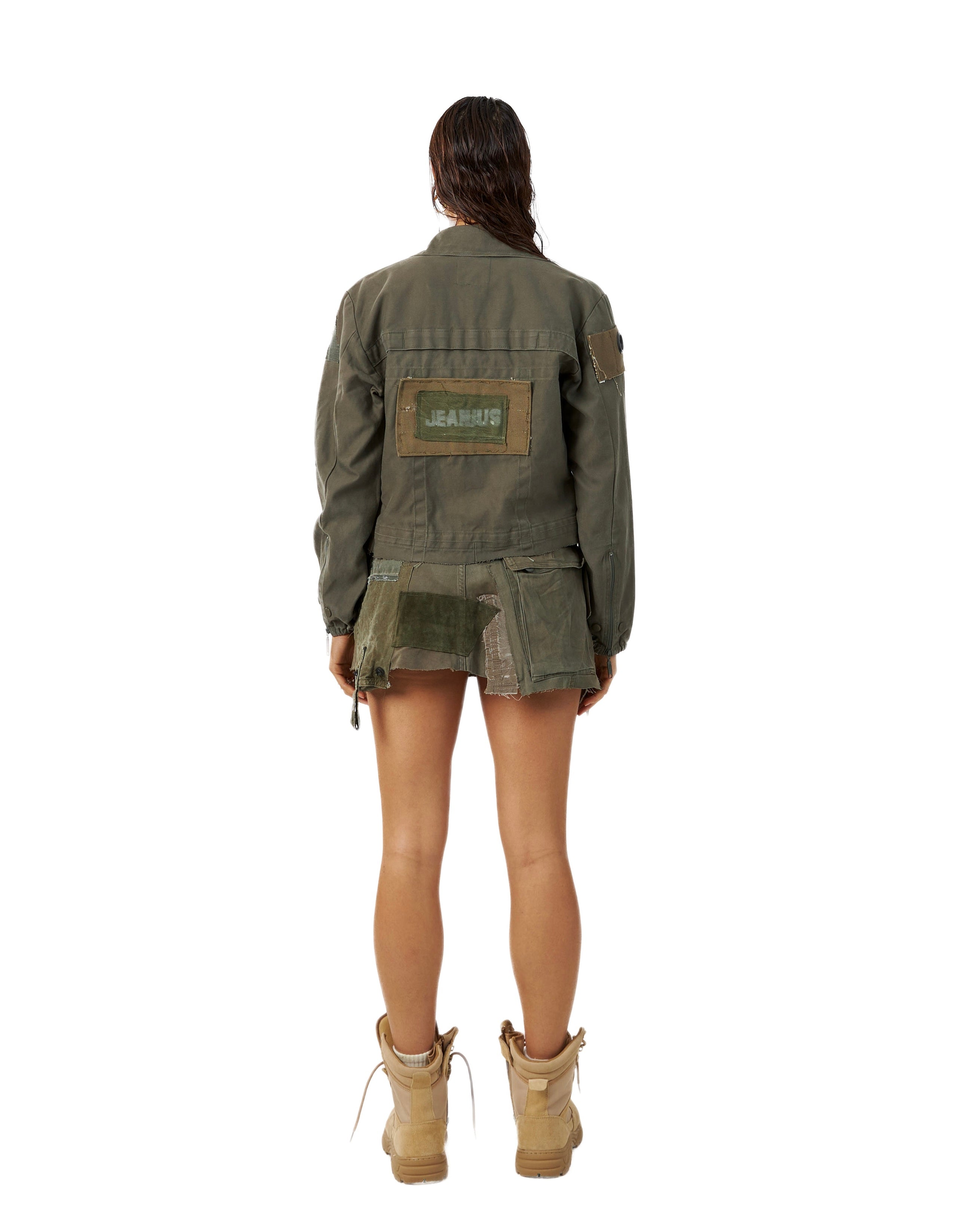 MILITIA PATCHWORK CROP JACKET 005