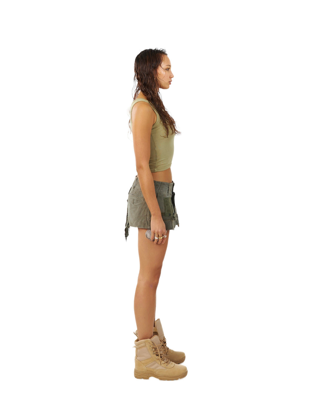 MILITIA PATCHWORK MINI SKIRT 007