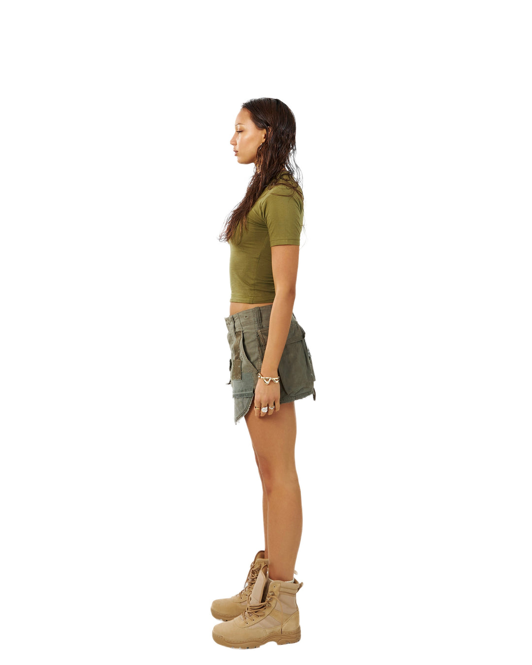 MILITIA PATCHWORK MINI SKIRT 006