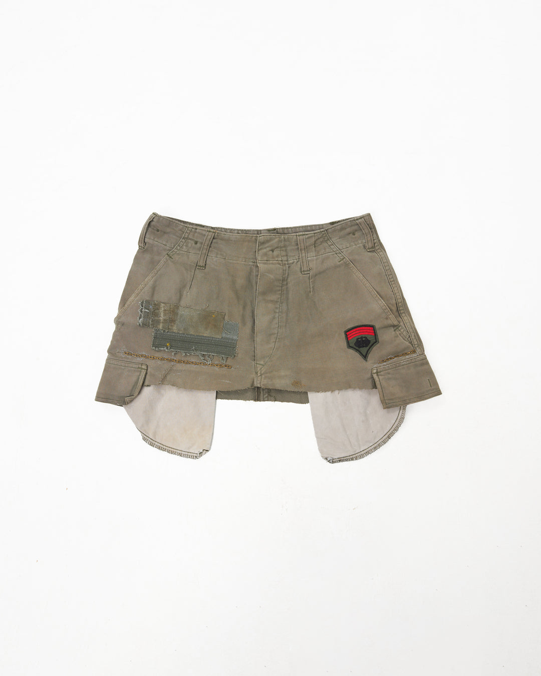 MILITIA PATCHWORK MINI SKIRT 002